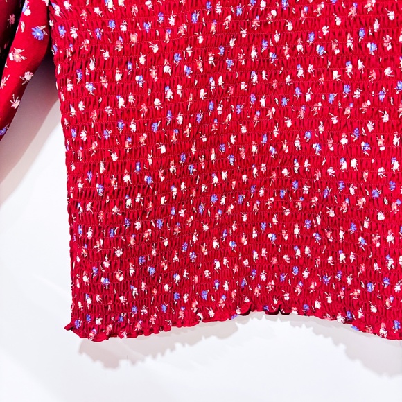 SIMONS Burgundy floral blouse - Picture 6 of 8